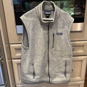 Patagonia Light Gray Zip-Up Vest